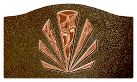 DASHELL-602-CP-SH-BR Copper Sunburst Shimmer Brown Background